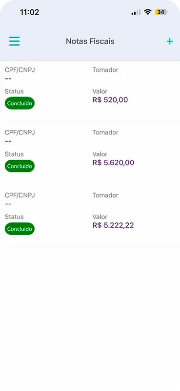 Emissão de NF Serviço